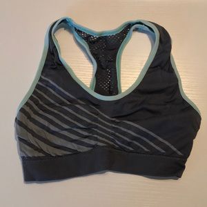Grey and Blue Sports Bra